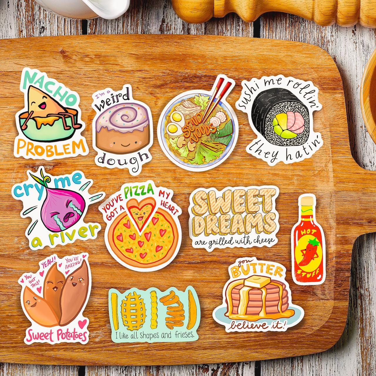Food Pun Stickers 11 Pack – Big Moods